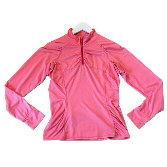 Athleta intrepid sun shield pink quarter zip pullover M - Picture 2 of 13